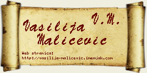 Vasilija Maličević vizit kartica